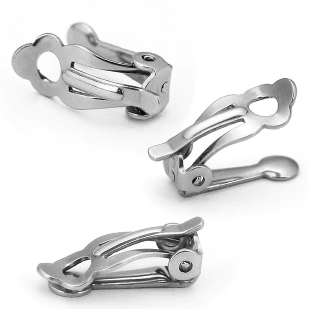 Porta orecchini Clip in acciaio inox N°02 x 1 coppia