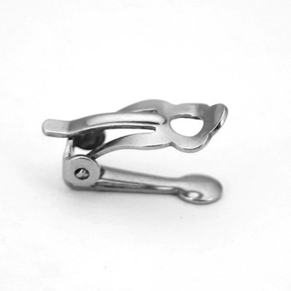 Porta orecchini Clip in acciaio inox N&deg;02 x 1 coppia