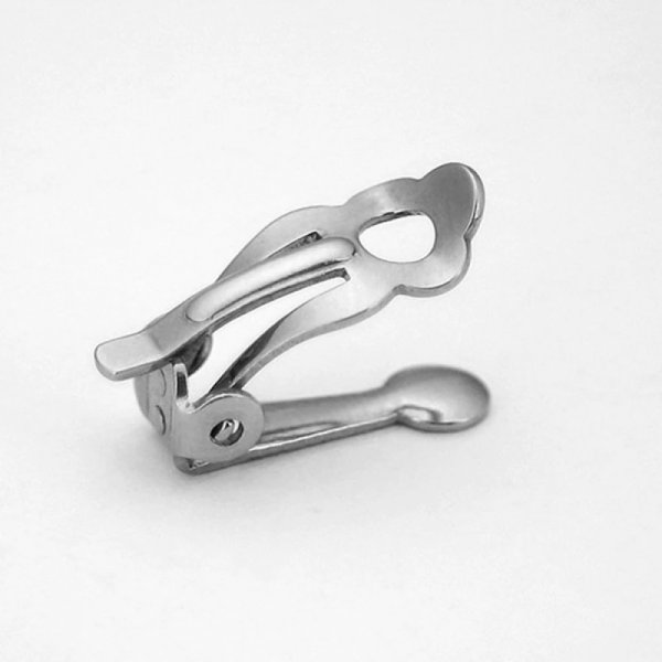 Porta orecchini Clip in acciaio inox N&deg;02 x 1 coppia