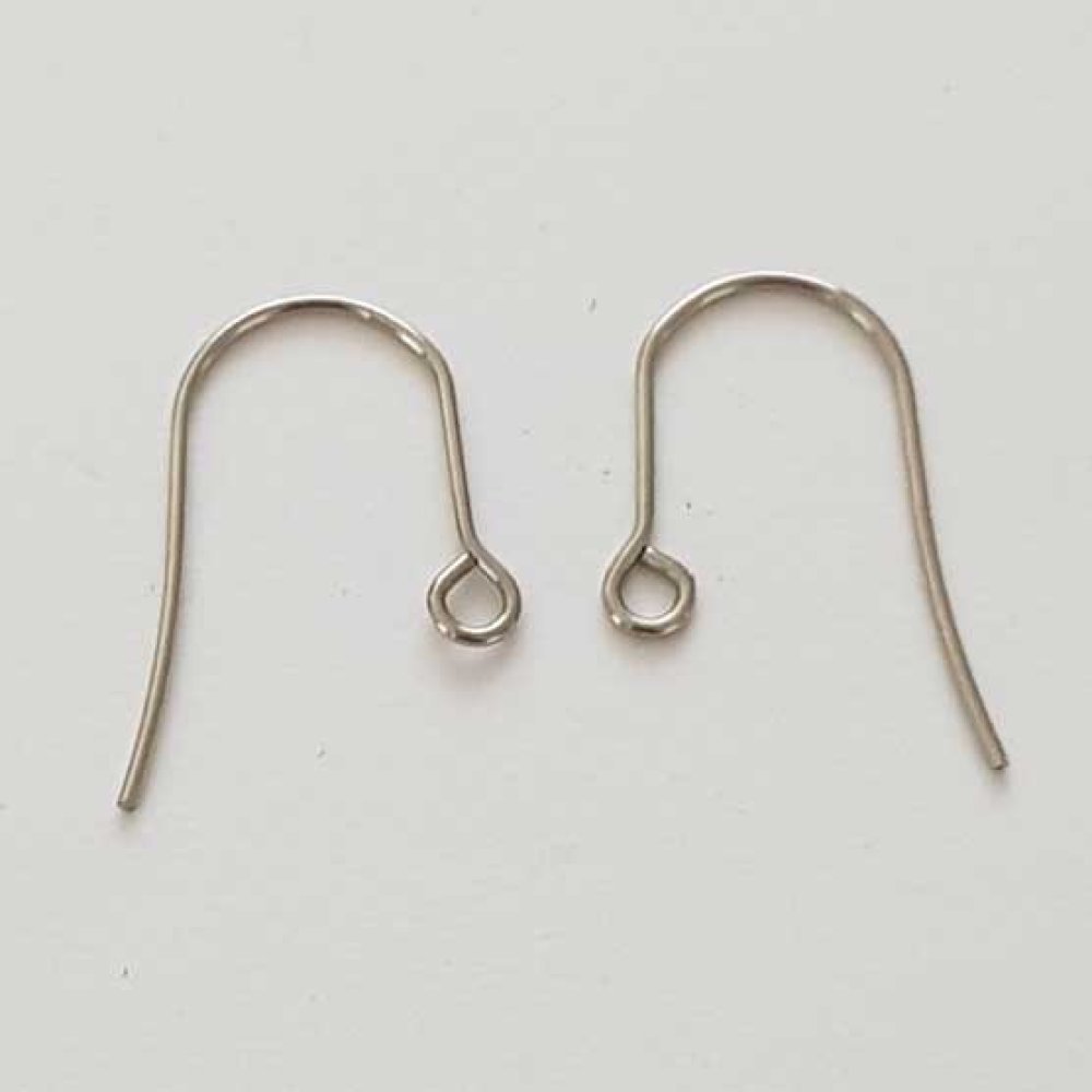 Support Boucle d'oreille Hameçon Acier Inoxydable N°02-02 X 1 Paire