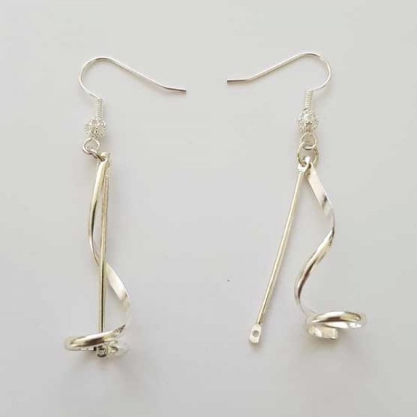 Support Boucle d'oreille Hame&ccedil;on Pendant M&eacute;tal Argent&eacute; x 1 paire