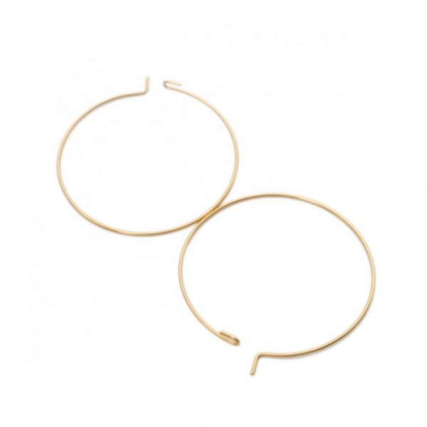 Support Boucle d'oreille Cr&eacute;ole en Acier Inoxydable Dor&eacute; N&deg;03-35 mm x 5 paires