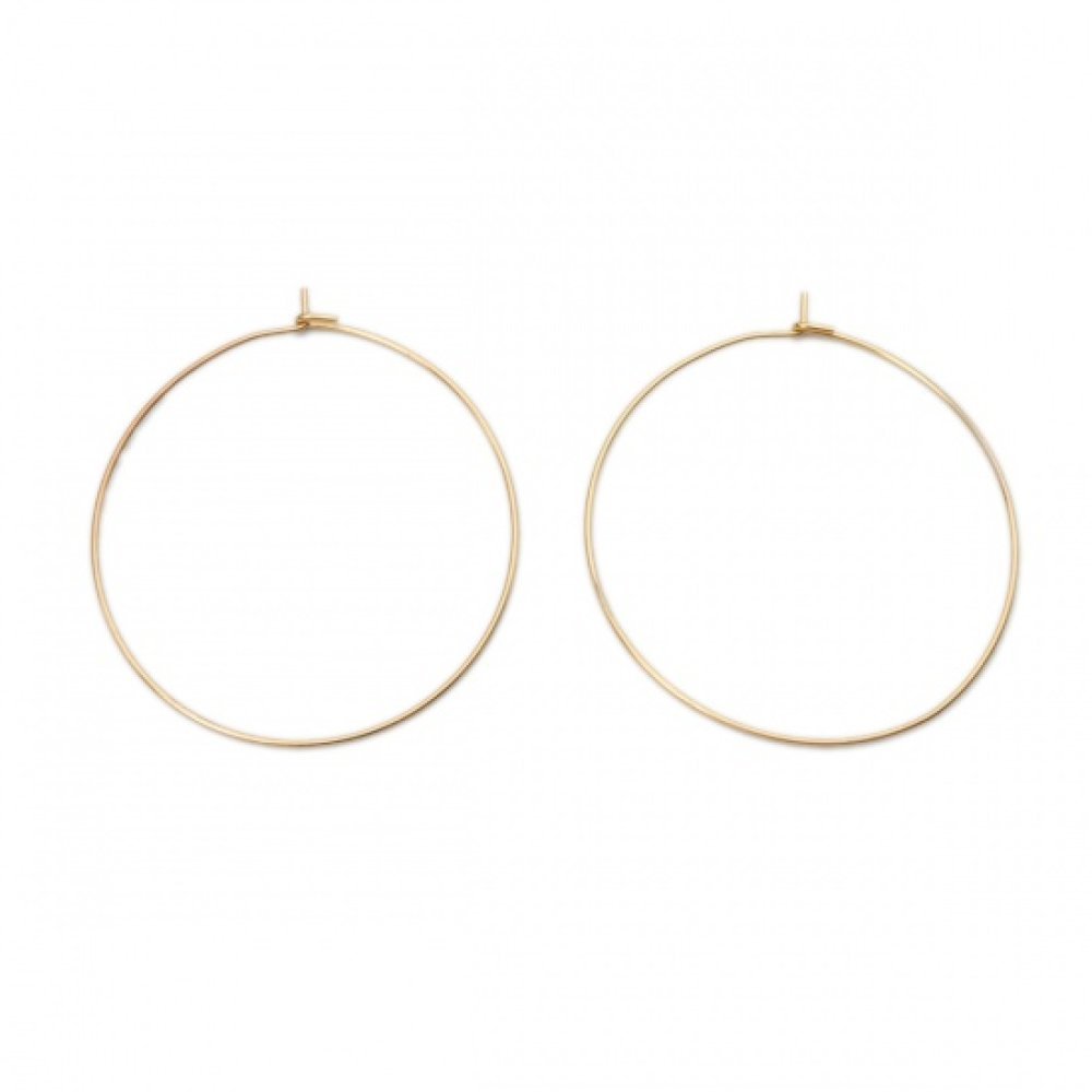 Support Boucle d'oreille Créole en Acier Inoxydable Doré N°03-40 mm 02 x 5 paires