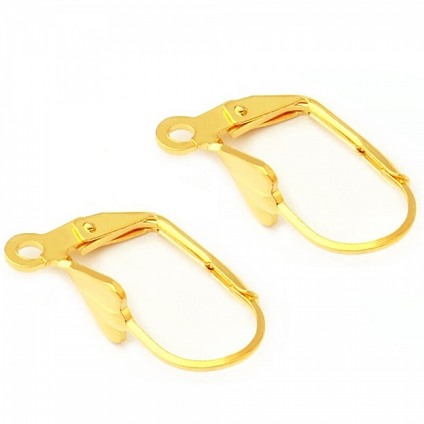 Support Boucle d'oreille Dormeuse Inoxydable N&deg;03 Dor&eacute;