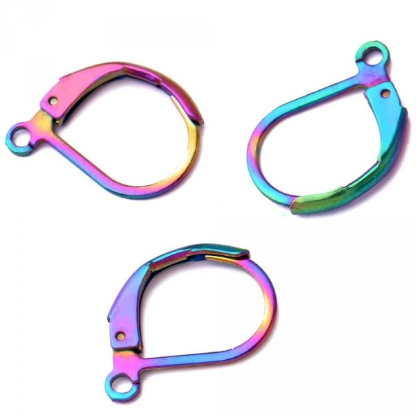 Support Boucle d'oreille Dormeuse Inoxydable N&deg;02 Multicolore