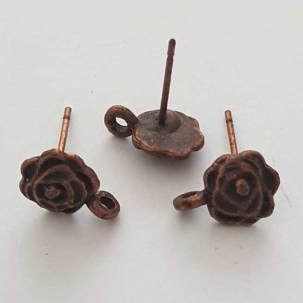 Support Boucle d'oreille Puce N&deg;02 Cuivre