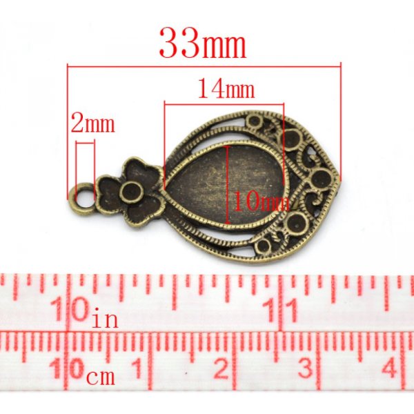 Goccia cabochon n. 02 Bronzo