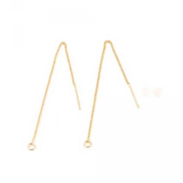 Porta orecchini N&deg;27-02 Catena placcata oro 18 carati