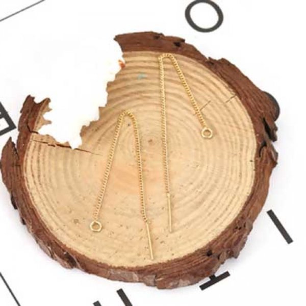 Porta orecchini N&deg;27-02 Catena placcata oro 18 carati