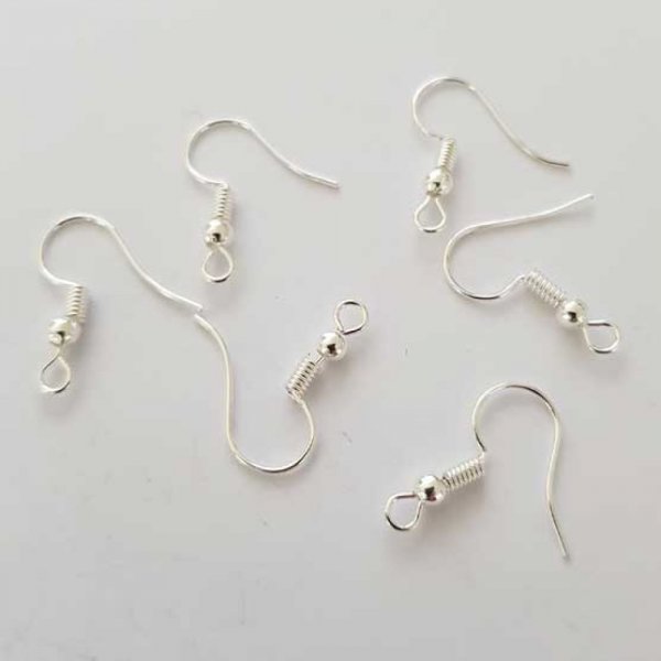 Support boucle d'oreille N&deg;15 Hame&ccedil;on argent x 5 paires.