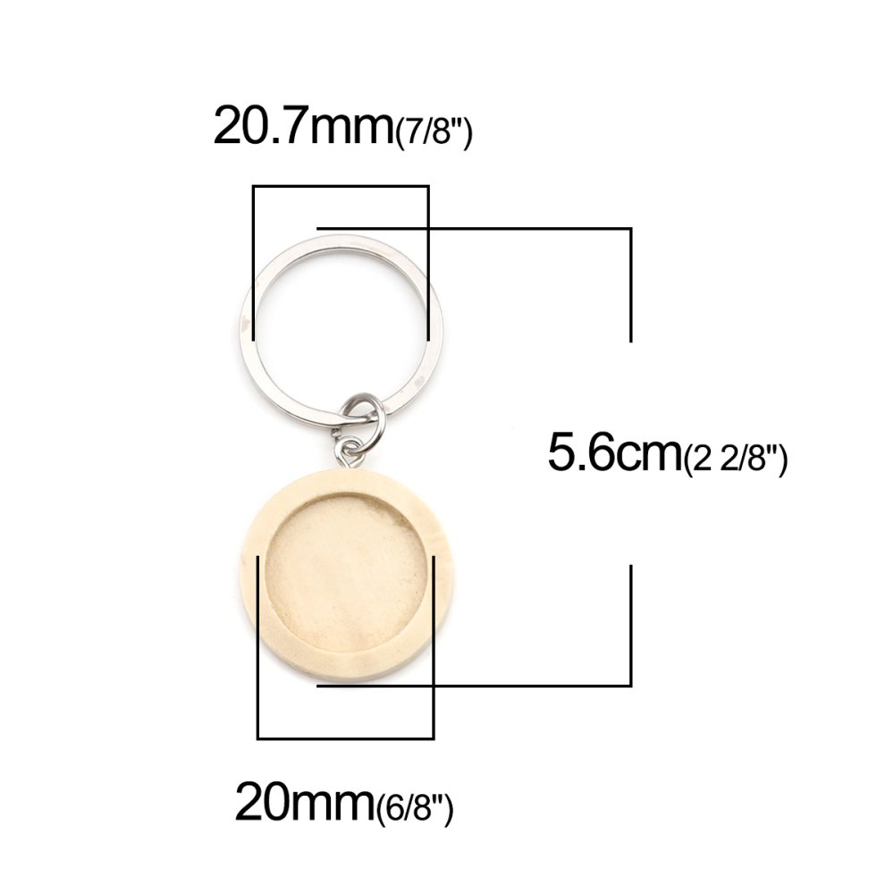 Portachiavi 20 mm Legno N°01