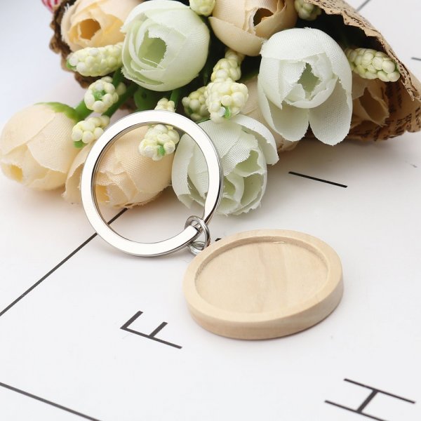 Portachiavi 25 mm Legno N&deg;01