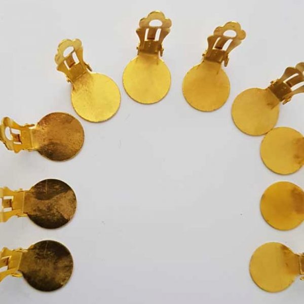 Portaorecchini Clip Vassoio N&deg;01 2a scelta x 5 paia Oro