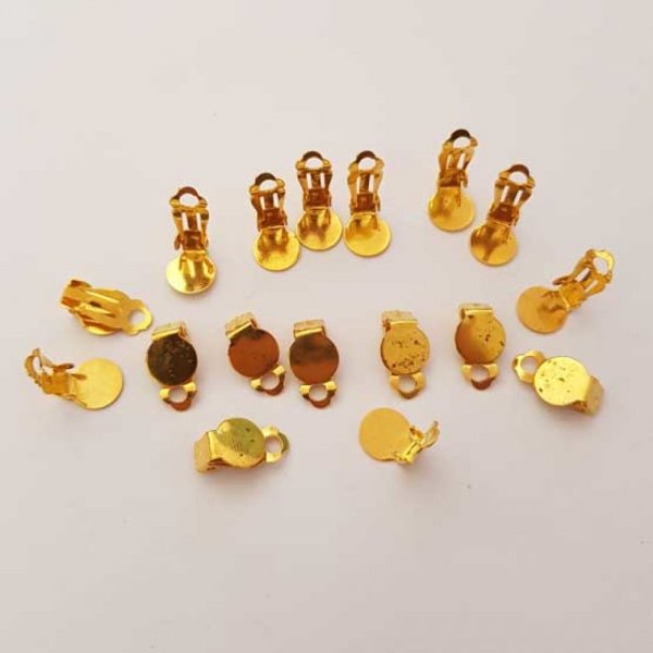 Portaorecchini Clip Vassoio N&deg;04 2a scelta x 10 paia Oro
