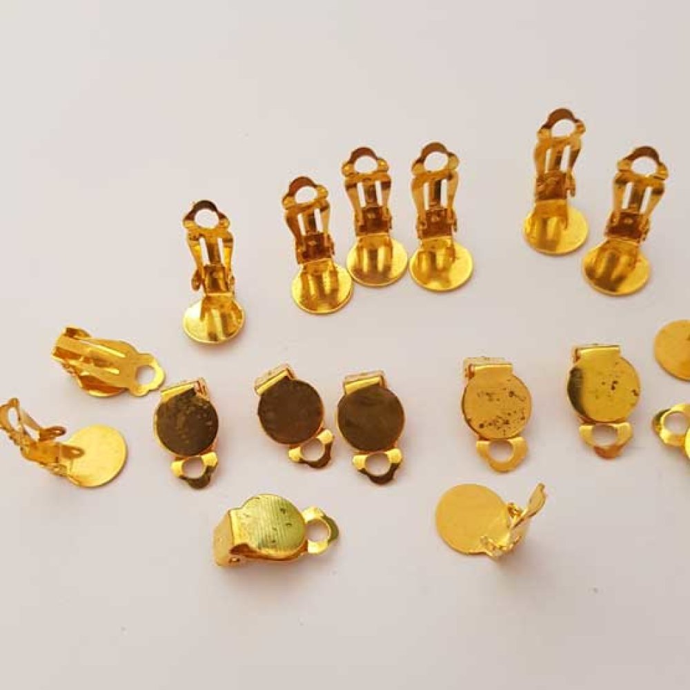 Portaorecchini Clip Vassoio N°04 2a scelta x 10 paia Oro