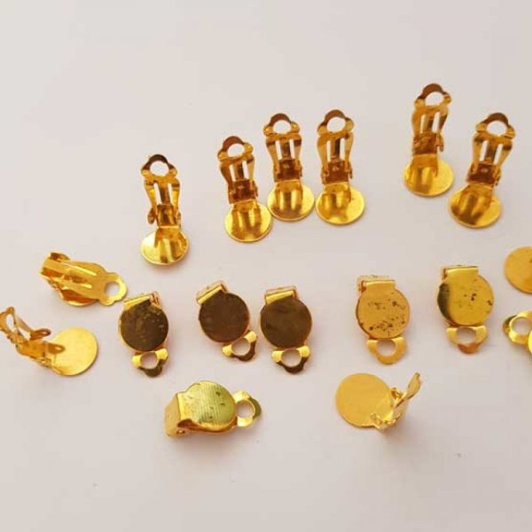 Portaorecchini Clip Vassoio N&deg;04 2a scelta x 10 paia Oro