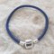 Bracciale europeo a clip tinta unita 01 DA 15 A 23 CM Blu