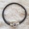 Bracciale europeo a clip semplice 01 DA 15 A 23 CM Marrone scuro