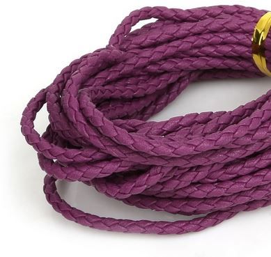 Bracciale europeo a clip intrecciato semplice 01 DA 15 A 23 CM Viola