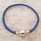 Bracciale europeo a clip intrecciato 02 da 15 a 23 CM Blu