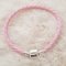 Bracciale europeo a clip intrecciato 02 da 15 a 23 CM rosa