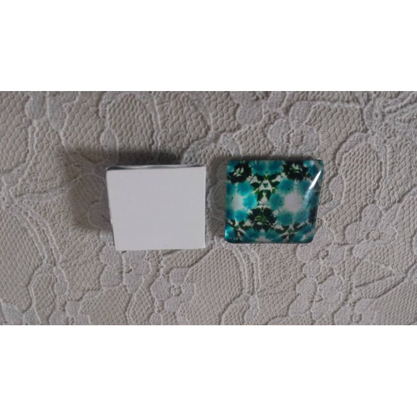 cabochon quadrato in vetro 25 mm 047 