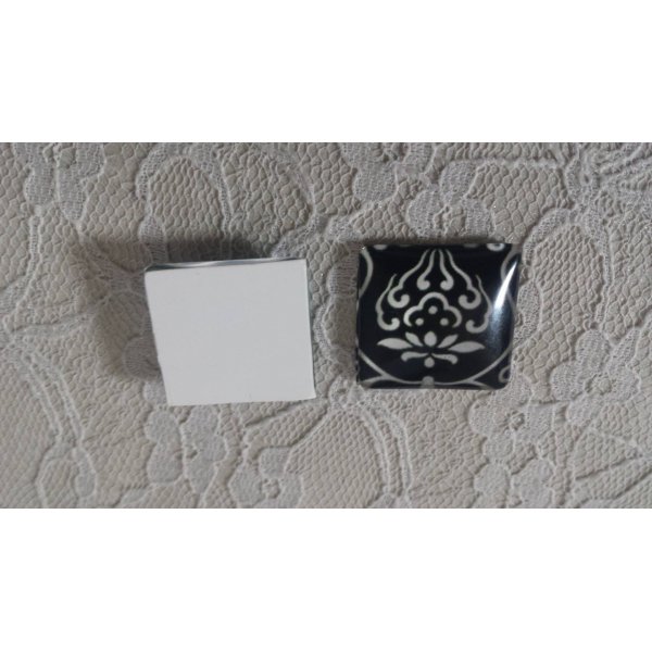 cabochon quadrato in vetro 25 mm 043 