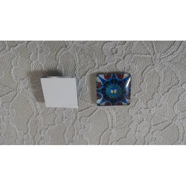 cabochon quadrato in vetro 25 mm 030 