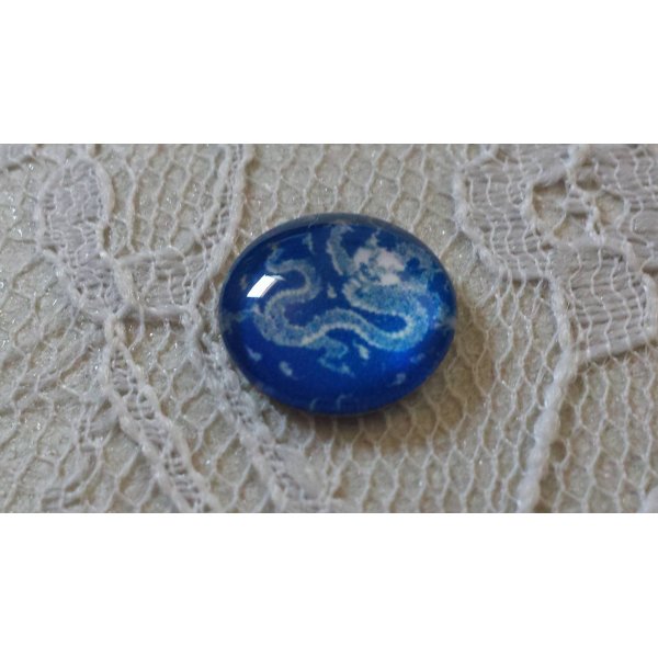 cabochon in vetro rotondo 12 mm fiore blu 022 