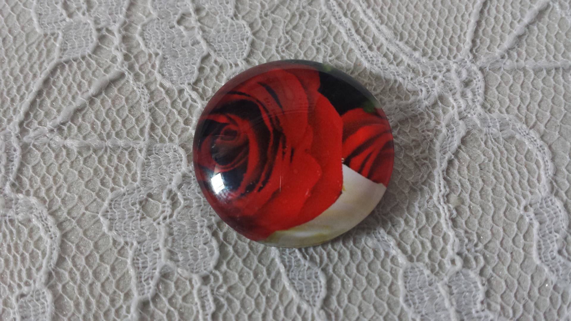 cabochon in vetro rotondo 20mm fiore 01-027 