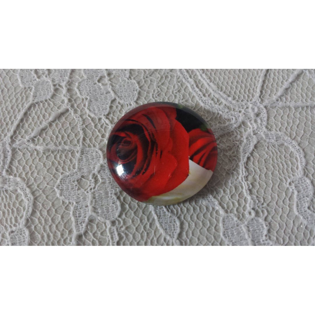 cabochon in vetro rotondo 20mm fiore 01-027 