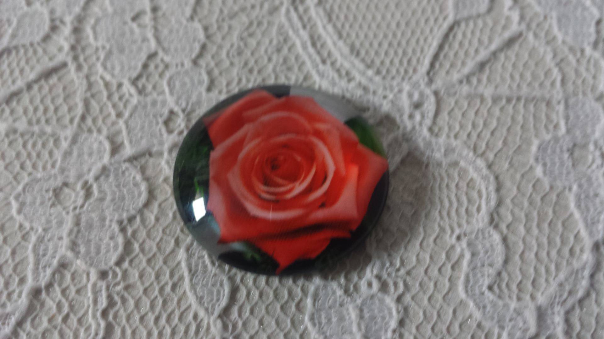 cabochon in vetro rotondo 20mm fiore 01-022 