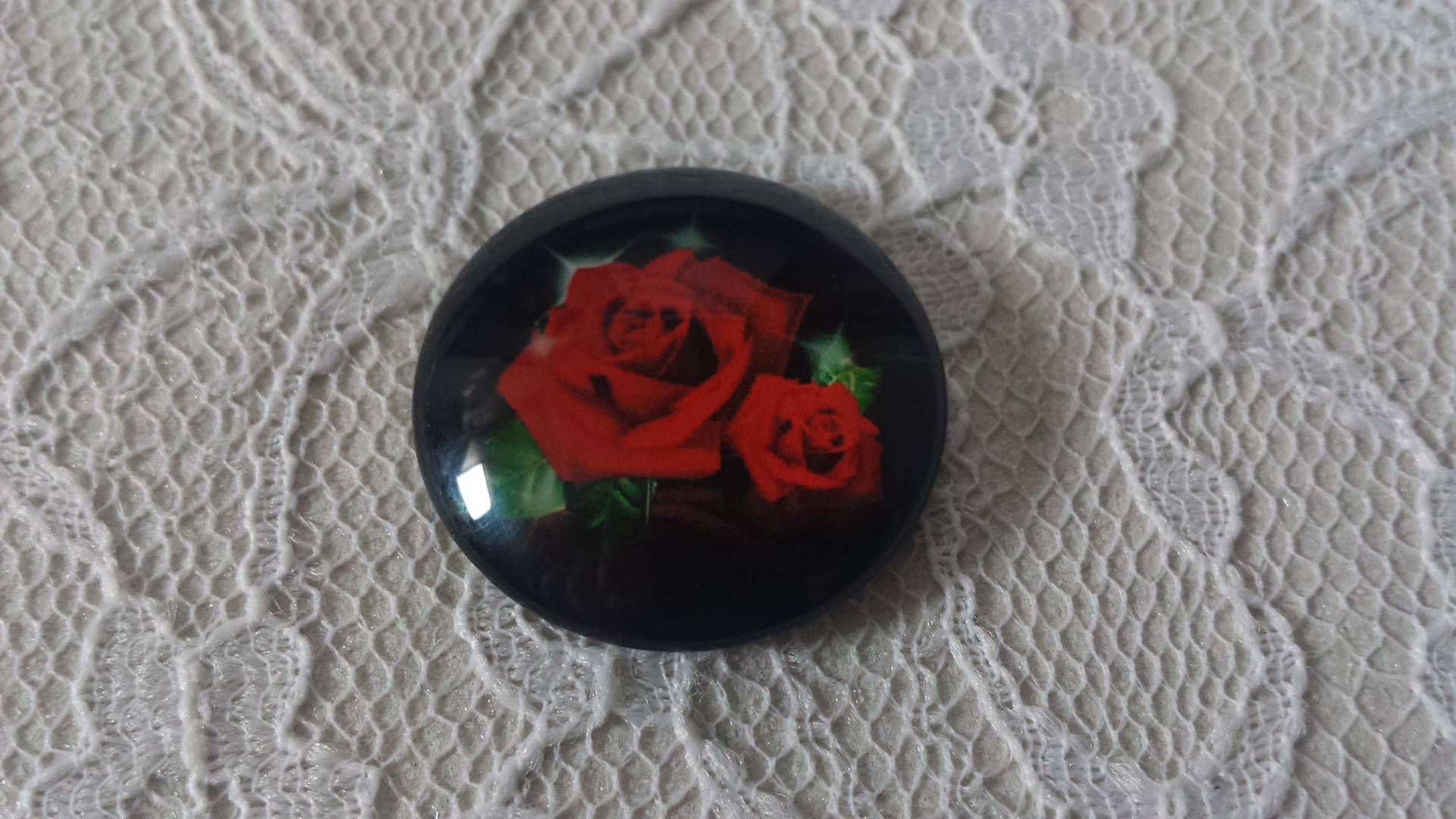 cabochon in vetro rotondo 20mm fiore 01-001 