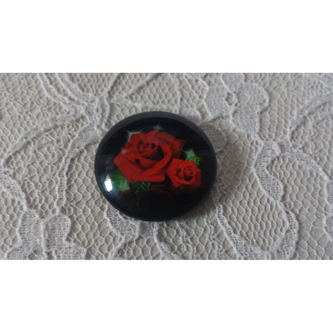 cabochon in vetro rotondo 20mm fiore 01-001 