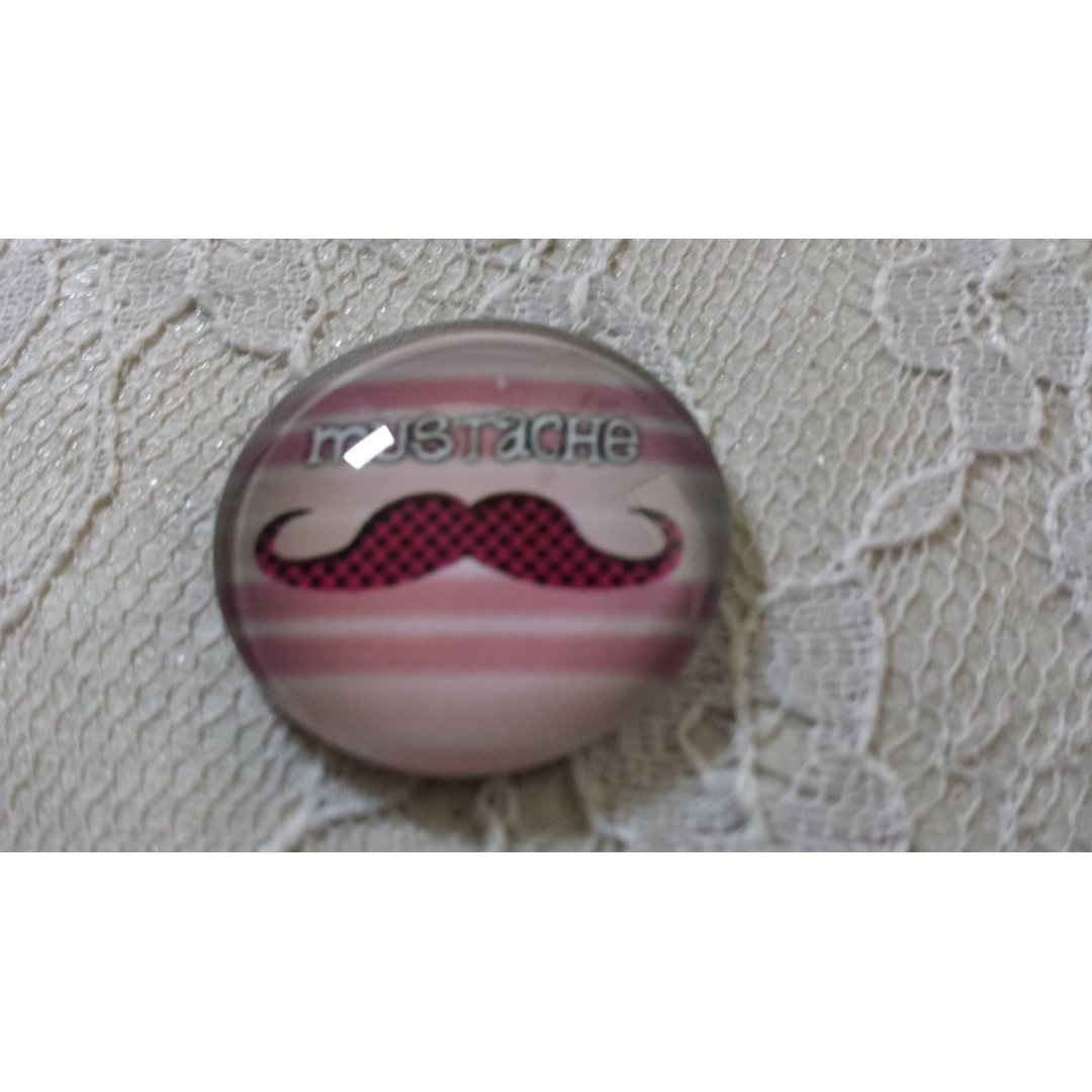 vetro cabochon rotondo 25 mm baffi 027 
