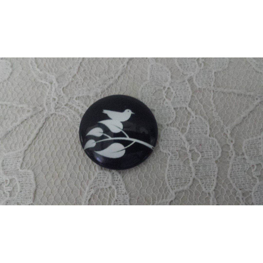 vetro cabochon rotondo 20mm uccelli 013 