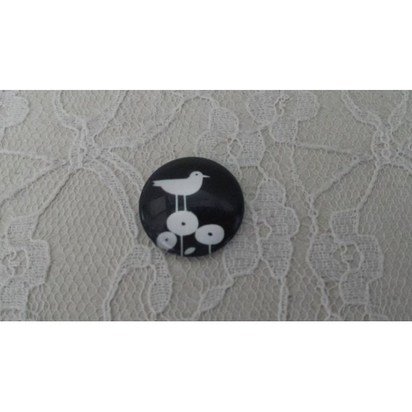 cabochon di vetro rotondo 20mm uccelli 012 