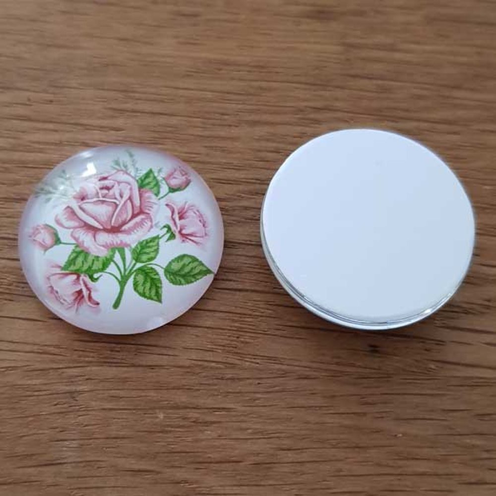 cabochon rond en verre 25mm divers 004