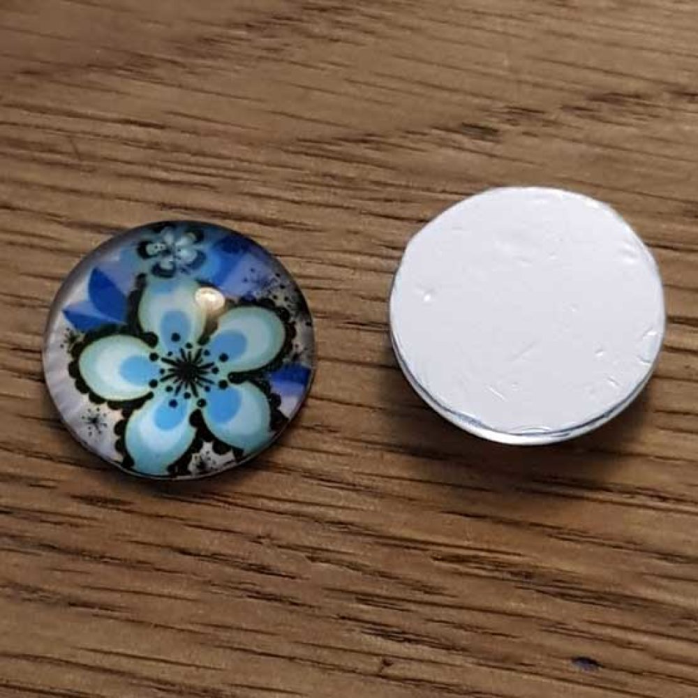 cabochon rond en verre 16mm divers 008