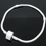 Bracciale europeo con catena a serpente 3 mm magnetizzata da 17 a 23 cm