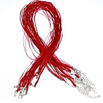 Collana con nastro di organza N°02 e cordoncino cerato