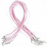 Collana con nastro di organza N°03 e cordoncino cerato