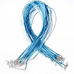 Collana con nastro di organza N°08 e cordoncino cerato