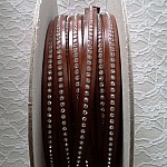 Bruno 10 mm pelle Swarovski strass per 20 cm