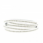 Palla di cuoio bianco 06 mm con catena a palline senza nichel per 20 cm