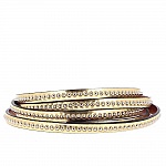 Pallina in pelle dorata a specchio 06 mm con catena a palline nichel free per 20 cm