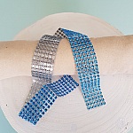 Nastro di strass N°04 Blu turchese per 0,50 cm.