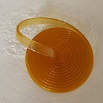 1 metro di cavo piatto in Pvc 5,8 x 1,9 mm giallo scuro traslucido