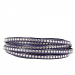 Pelle Cobalto Scuro 06 mm Swarovski Strass per 20 cm