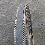 Pelle di vitello grigia piatta 10 mm per 20 cm pelle e catena